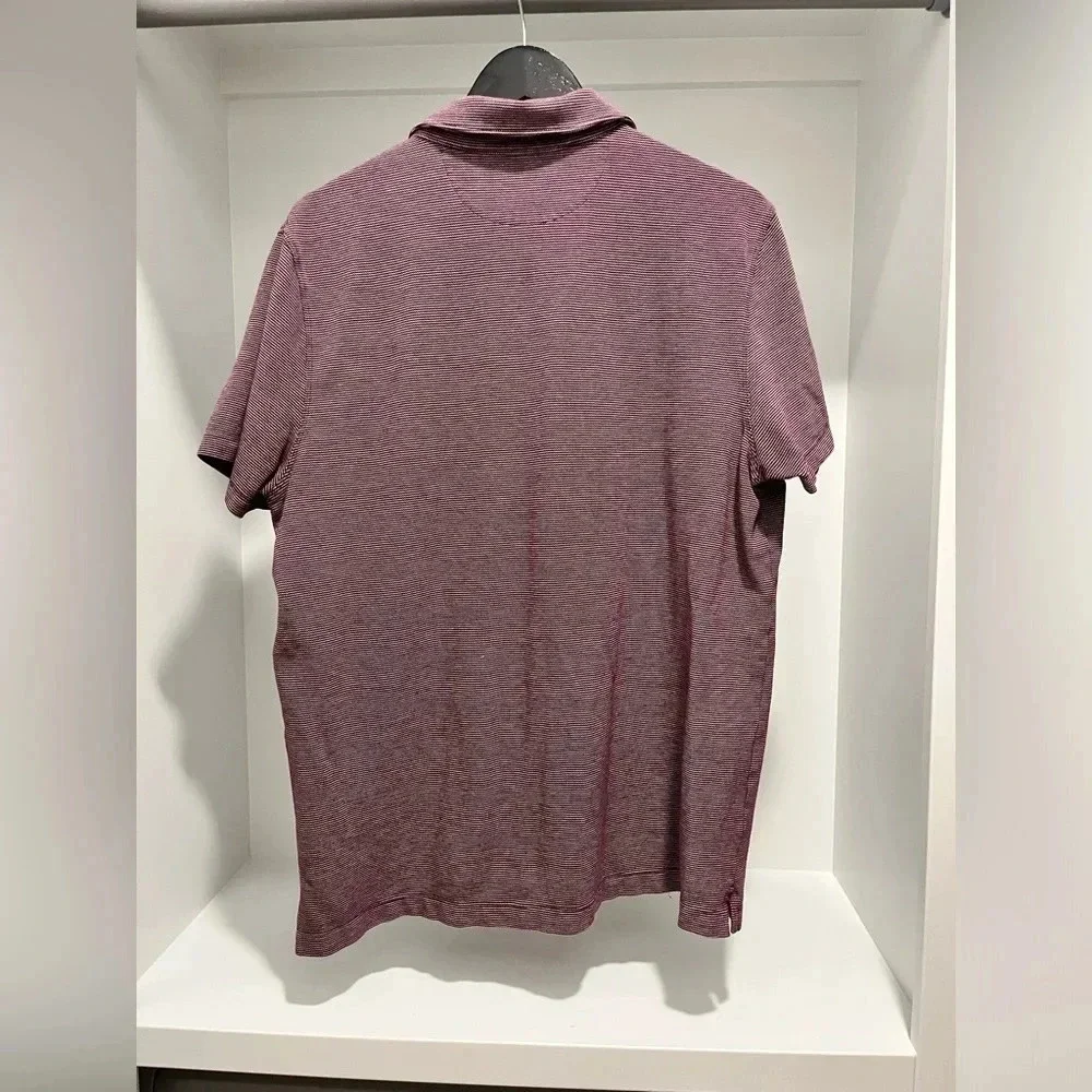 Banana Republic Performance Knit burgundy/white collared polo XL mens